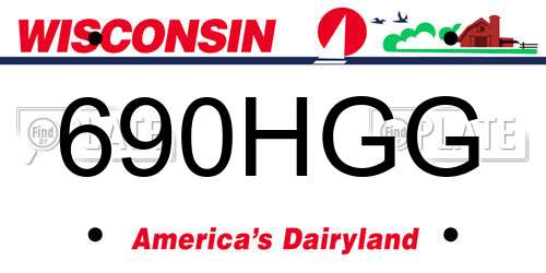 690HGG Wisconsin License Plate