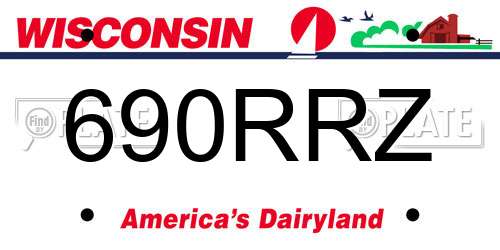 690RRZ Wisconsin License Plate