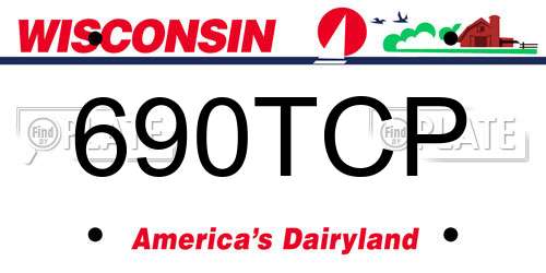 690TCP Wisconsin License Plate