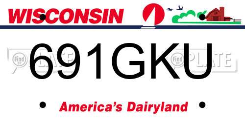 691GKU Wisconsin License Plate