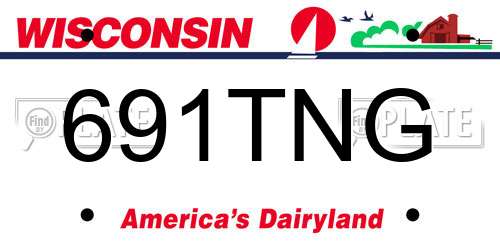 691TNG Wisconsin License Plate