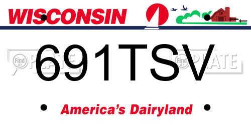 691TSV Wisconsin License Plate
