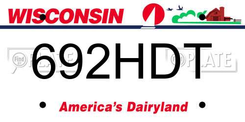 692HDT Wisconsin License Plate