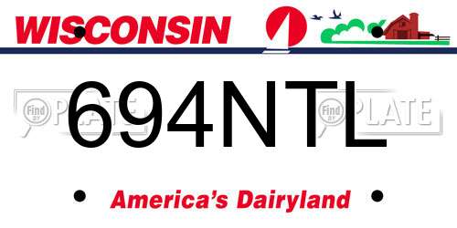 694NTL Wisconsin License Plate