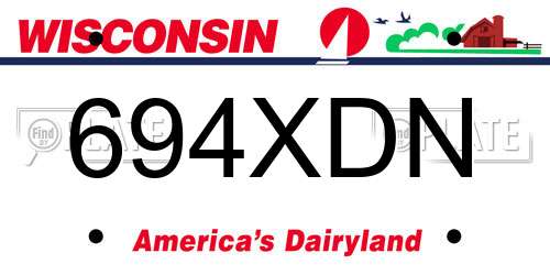 694XDN Wisconsin License Plate