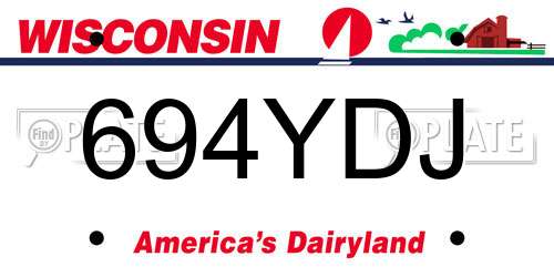 694YDJ Wisconsin License Plate