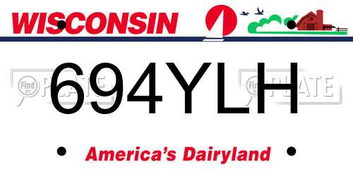 694YLH Wisconsin License Plate