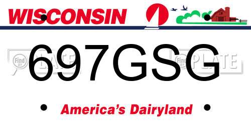 697GSG Wisconsin License Plate