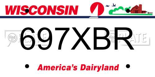 697XBR Wisconsin License Plate