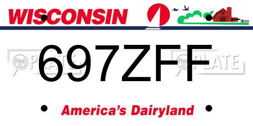 697ZFF Wisconsin License Plate