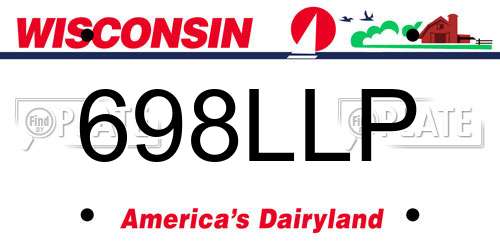 698LLP Wisconsin License Plate