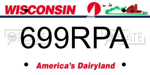 699RPA Wisconsin License Plate