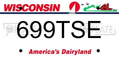 699TSE Wisconsin License Plate