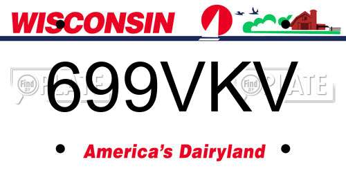 699VKV Wisconsin License Plate