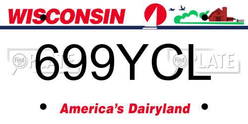 699YCL Wisconsin License Plate