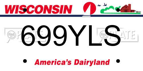 699YLS Wisconsin License Plate