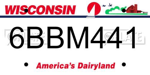 6BBM441 Wisconsin License Plate