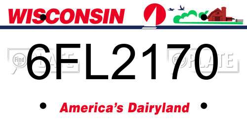 6FL2170 Wisconsin License Plate