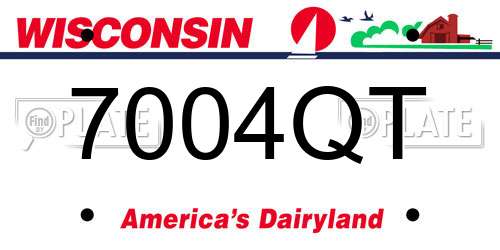 7004QT Wisconsin License Plate