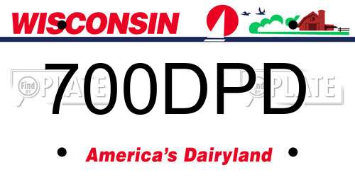 700DPD Wisconsin License Plate