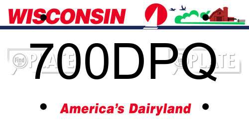 700DPQ Wisconsin License Plate