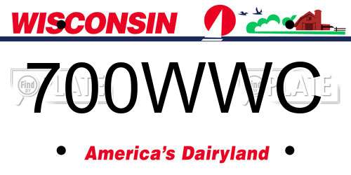 700WWC Wisconsin License Plate
