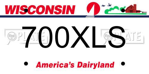 700XLS Wisconsin License Plate