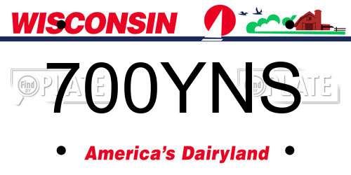 700YNS Wisconsin License Plate