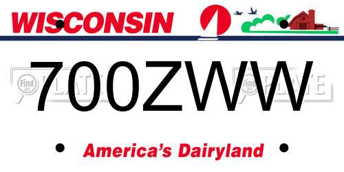 700ZWW Wisconsin License Plate