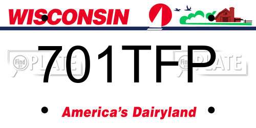 701TFP Wisconsin License Plate