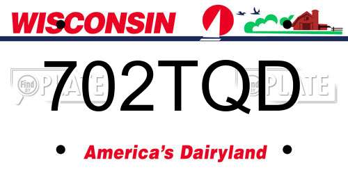 702TQD Wisconsin License Plate