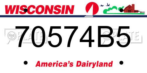 70574B5 Wisconsin License Plate