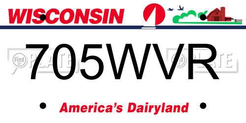 705WVR Wisconsin License Plate