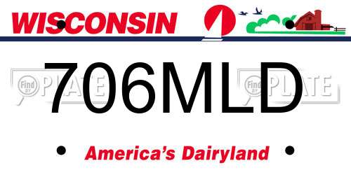 706MLD Wisconsin License Plate
