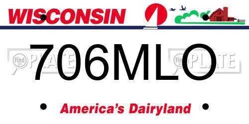 706MLO Wisconsin License Plate