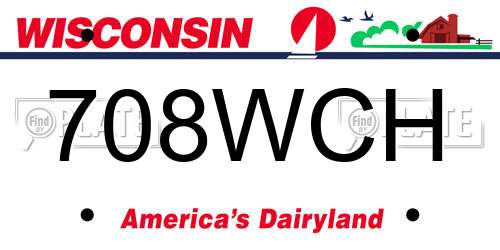 708WCH Wisconsin License Plate