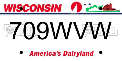709WVW Wisconsin License Plate