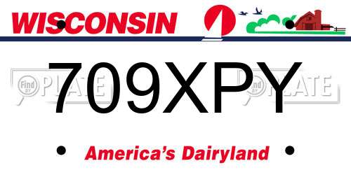 709XPY Wisconsin License Plate