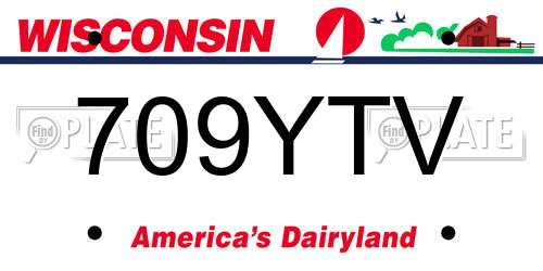 709YTV Wisconsin License Plate