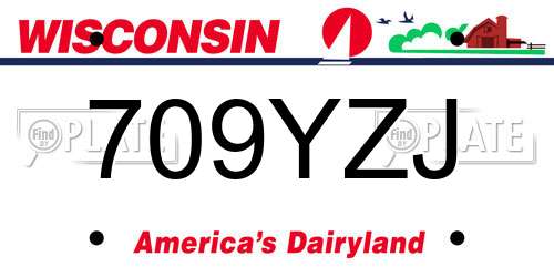 709YZJ Wisconsin License Plate