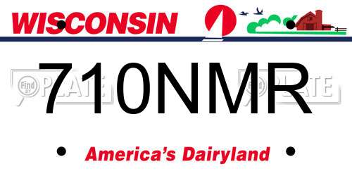 710NMR Wisconsin License Plate