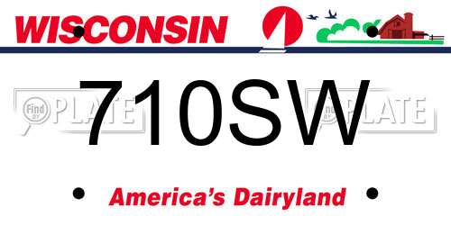 710SW Wisconsin License Plate