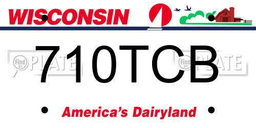 710TCB Wisconsin License Plate