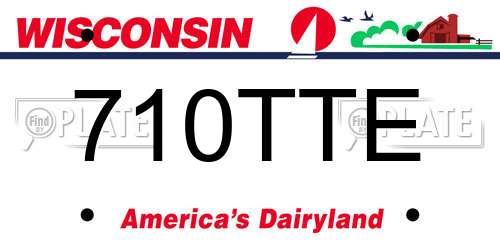 710TTE Wisconsin License Plate