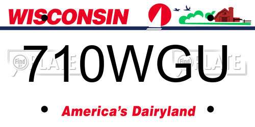 710WGU Wisconsin License Plate