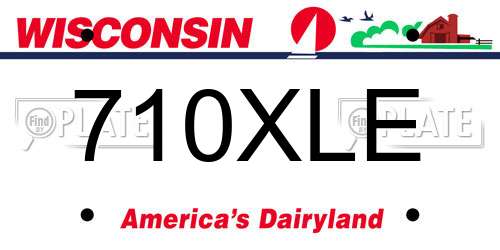 710XLE Wisconsin License Plate