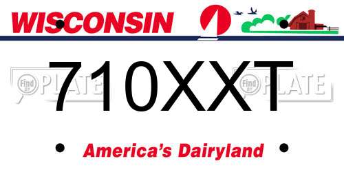 710XXT Wisconsin License Plate