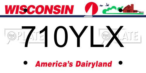 710YLX Wisconsin License Plate