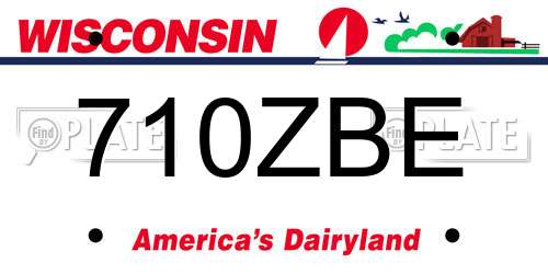 710ZBE Wisconsin License Plate