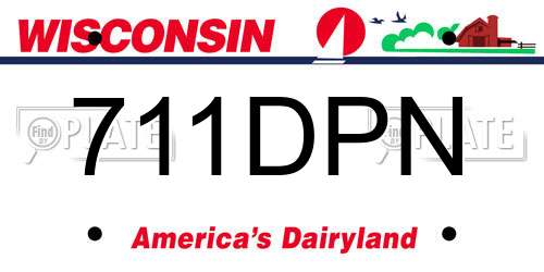 711DPN Wisconsin License Plate